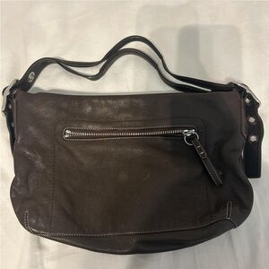 Coach Dark Brown Leather Shoulder Bag